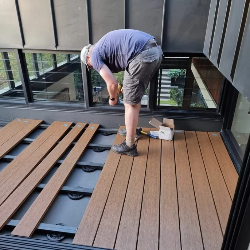 WPC Decking Flooring installation in Dubai